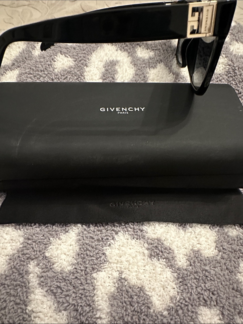 Givenchy Glossy Black Oversized Square Sunglasses